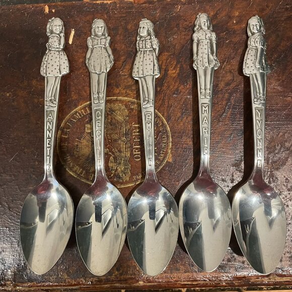 Collectible Set of Dionne Quintuplets Spoons - Picture 1 of 14